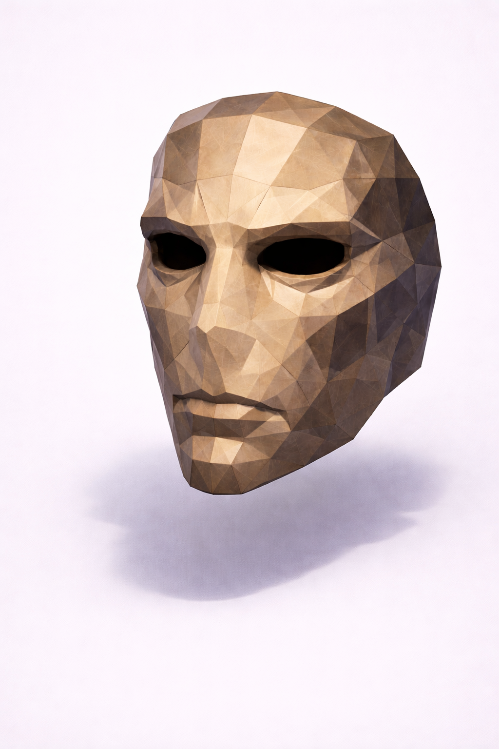 No-nose Geometric Man Mask Low Poly