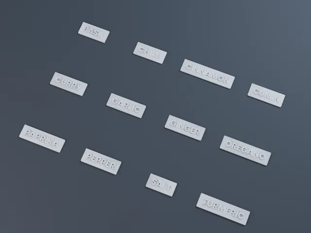 Spice Jar Label Set — 12 Labels