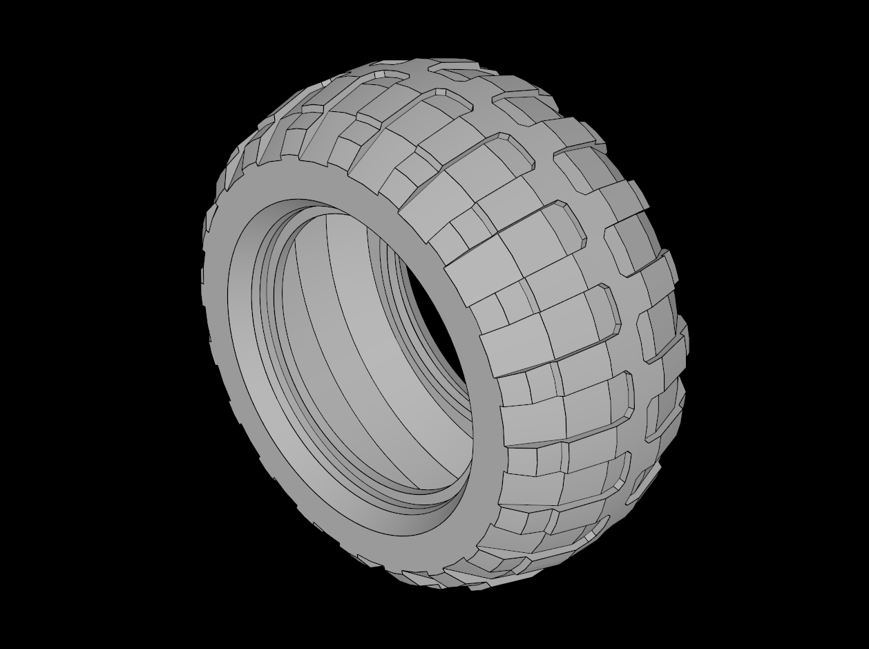 Lego Compatible (54120.dat) Tire 44/ 44 x 56 Off Road