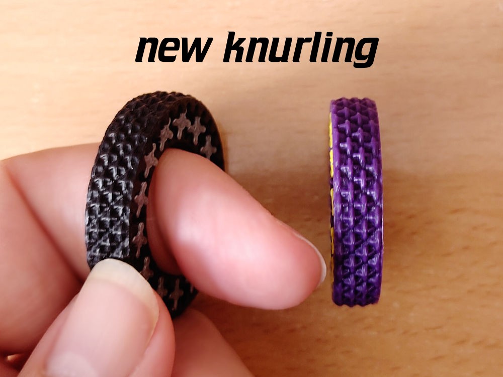 fidget gear ring with matching knurling