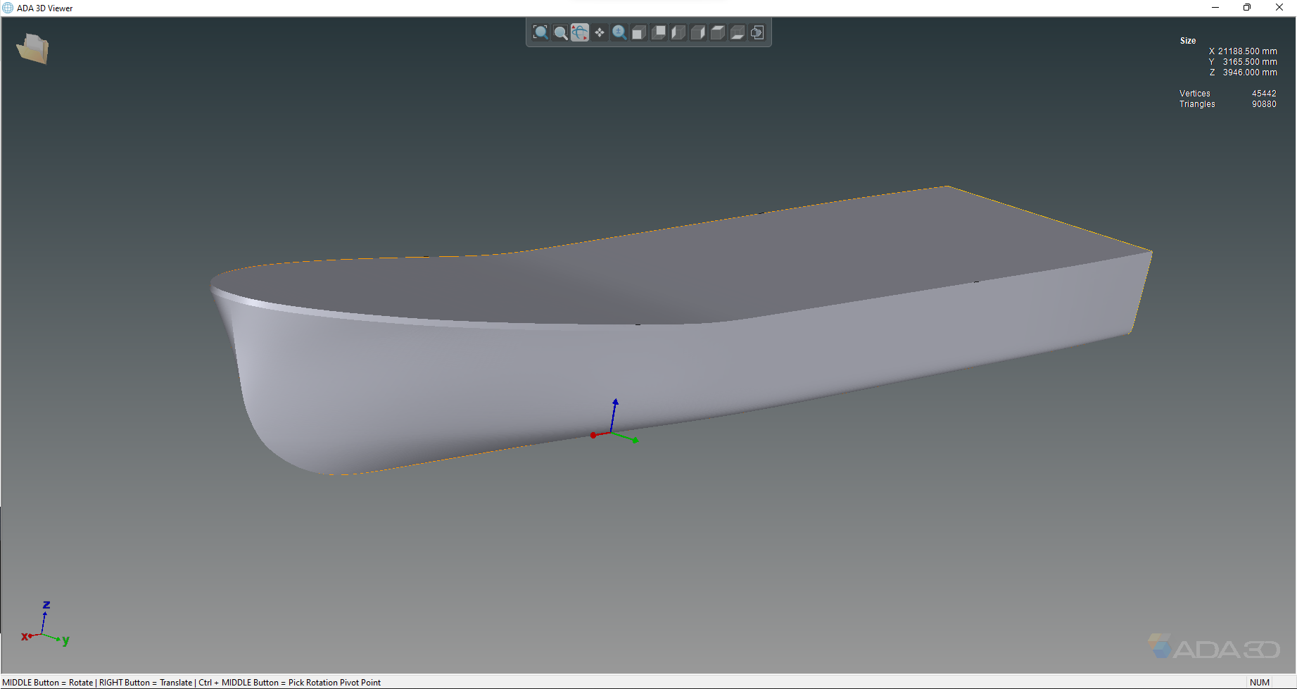 [for test printing] Project 1415 Flamingo type motorboat hull for 3D printing and customization, version 1.0