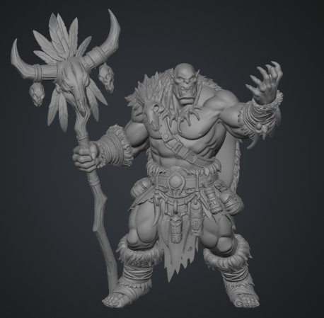 D&D style Orc Shaman