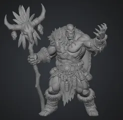 D&D style Orc Shaman
