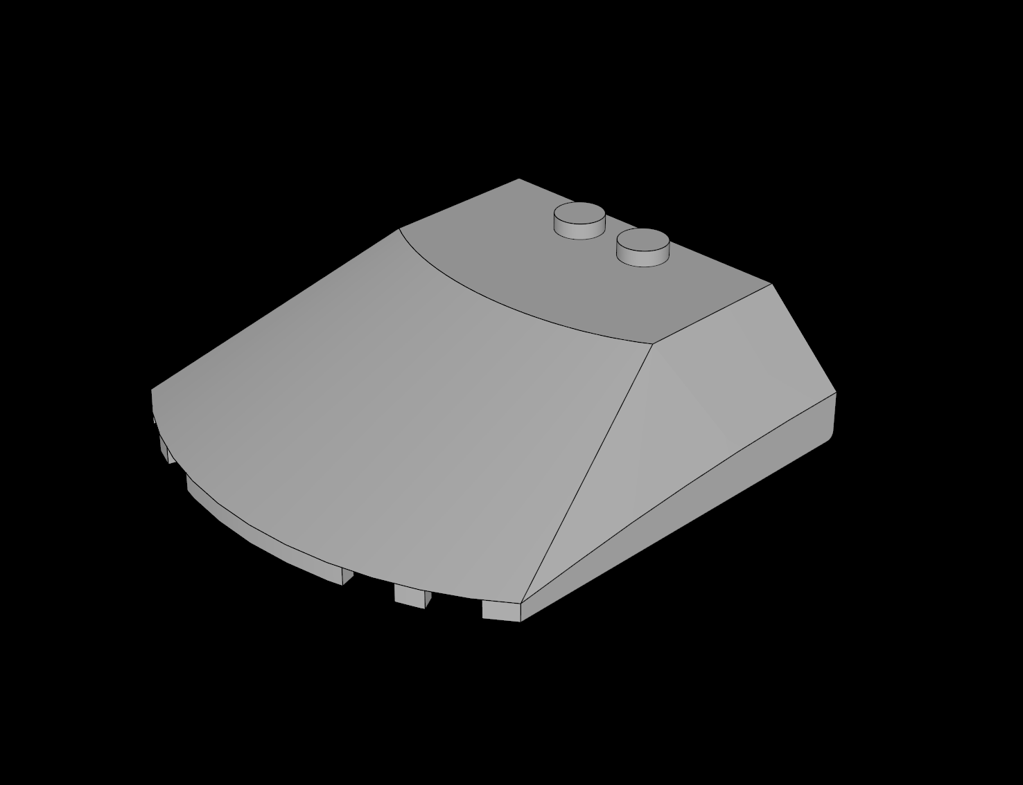 Lego Compatible (65633.dat) Windscreen  6 x  6 x  1.333 Angled Curved