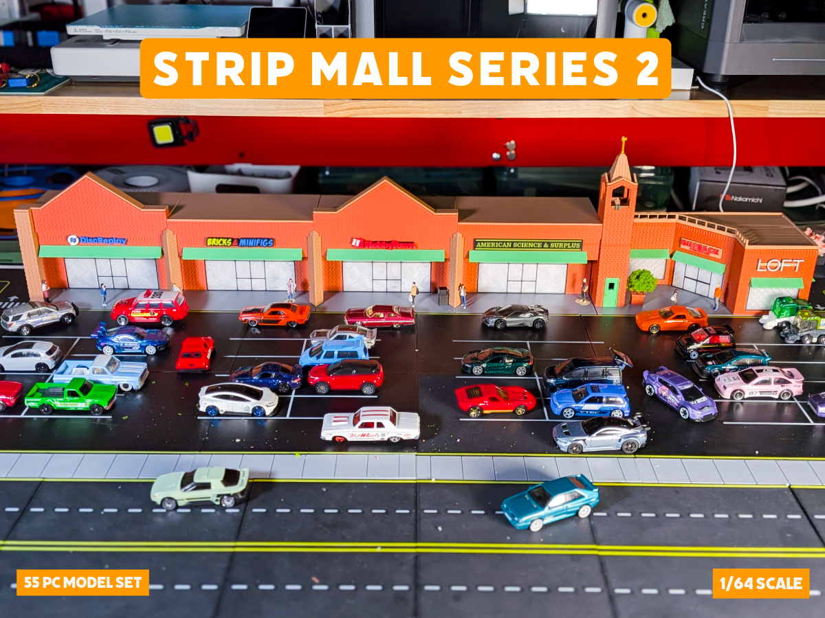 Strip Mall Series 2 Model Set - 1:64 Scale Diorama