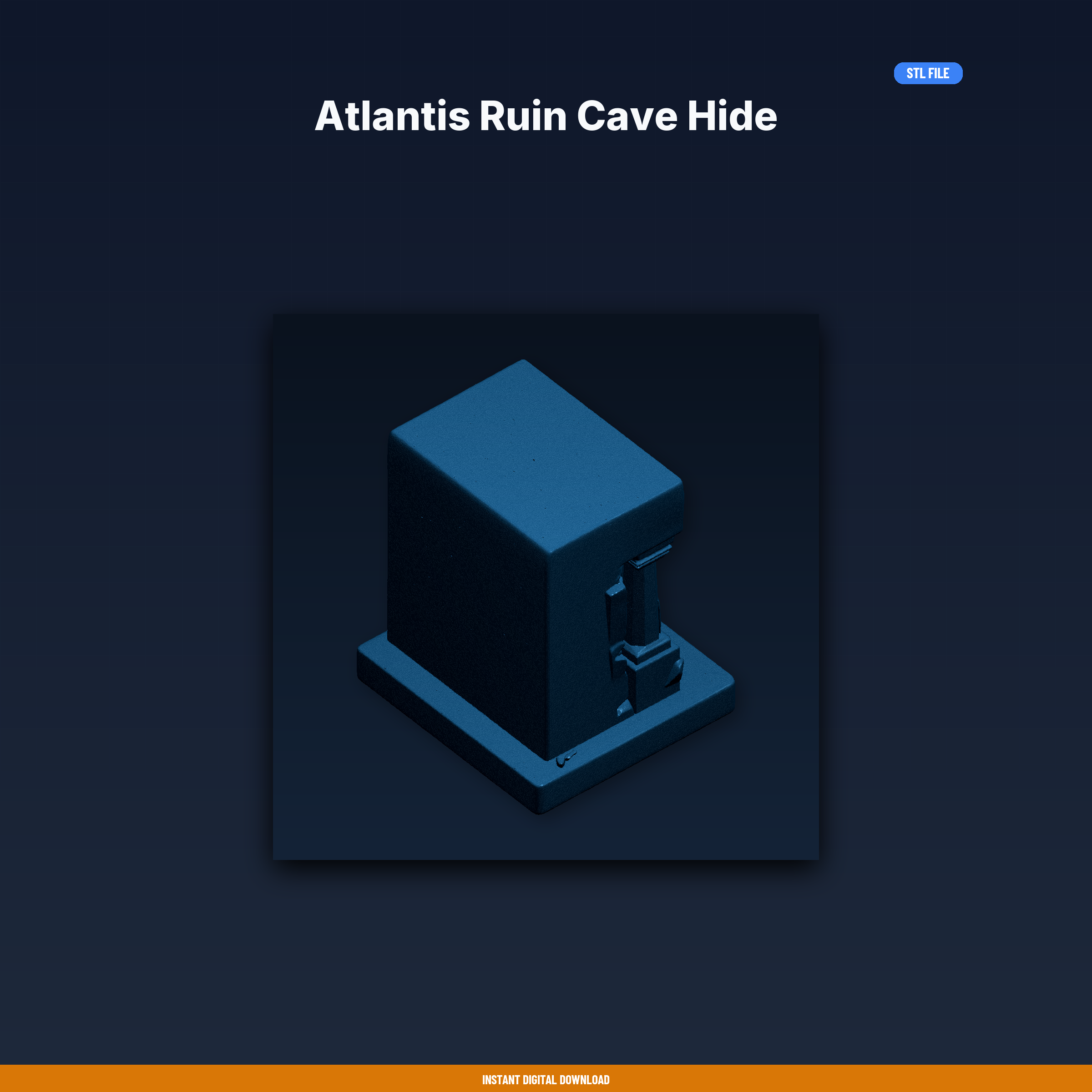 Atlantis Ruin Cave Hide - 3D Printable STL File