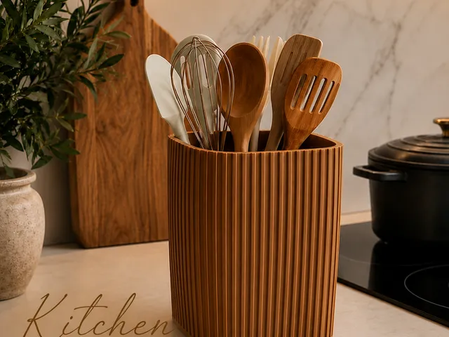 Japandi Utensil Holder - Squared