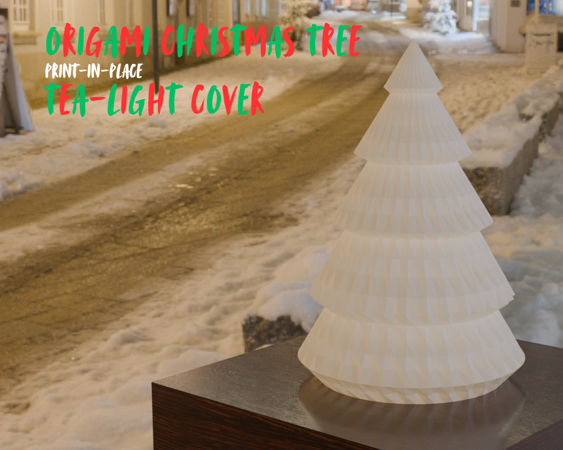 Origami Christmas Tree Tealight Cover