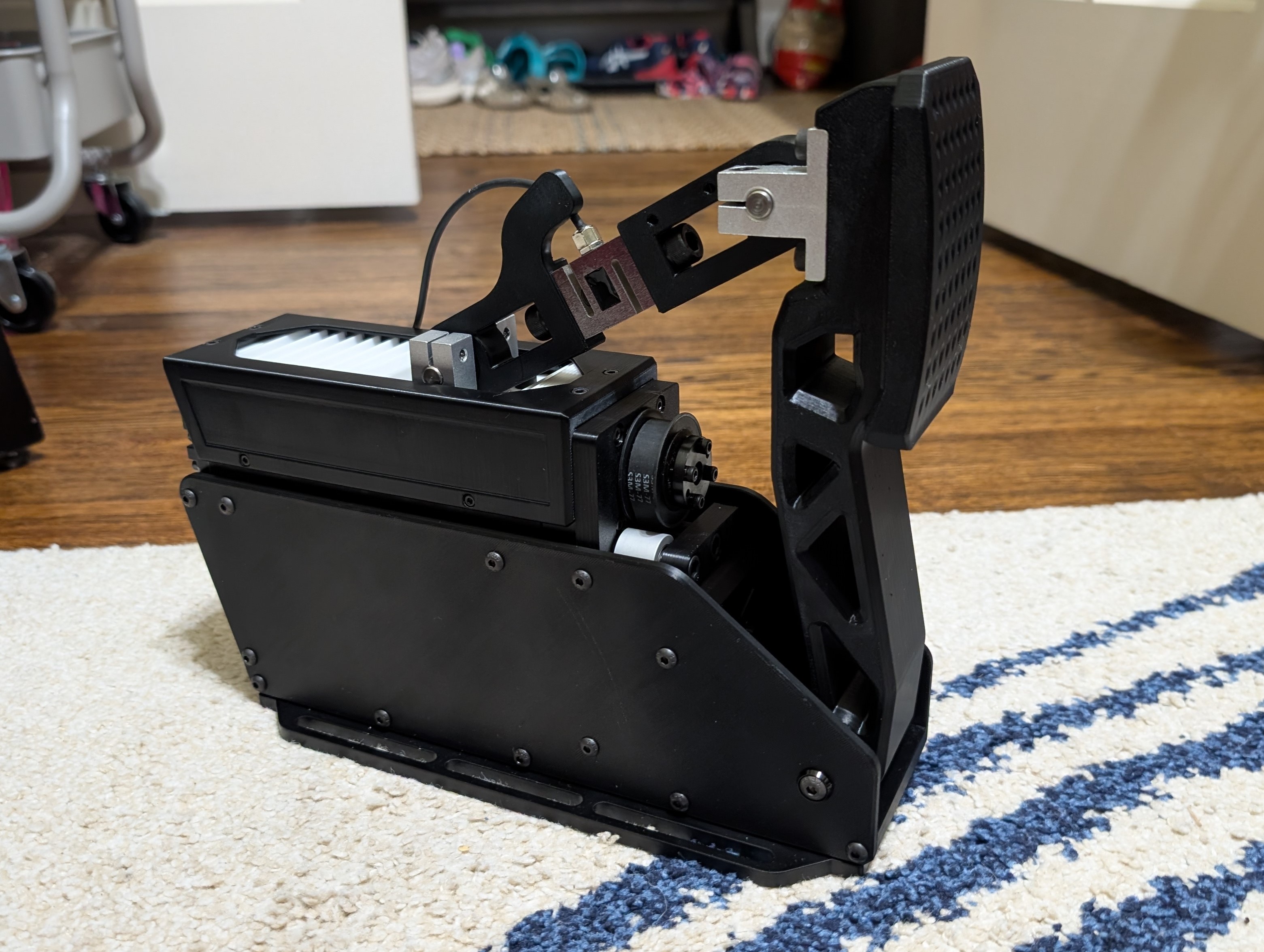 Long's Foldback Active Pedal.  Compact Force Feedback Active Pedal for Sim Racing (283mm long)