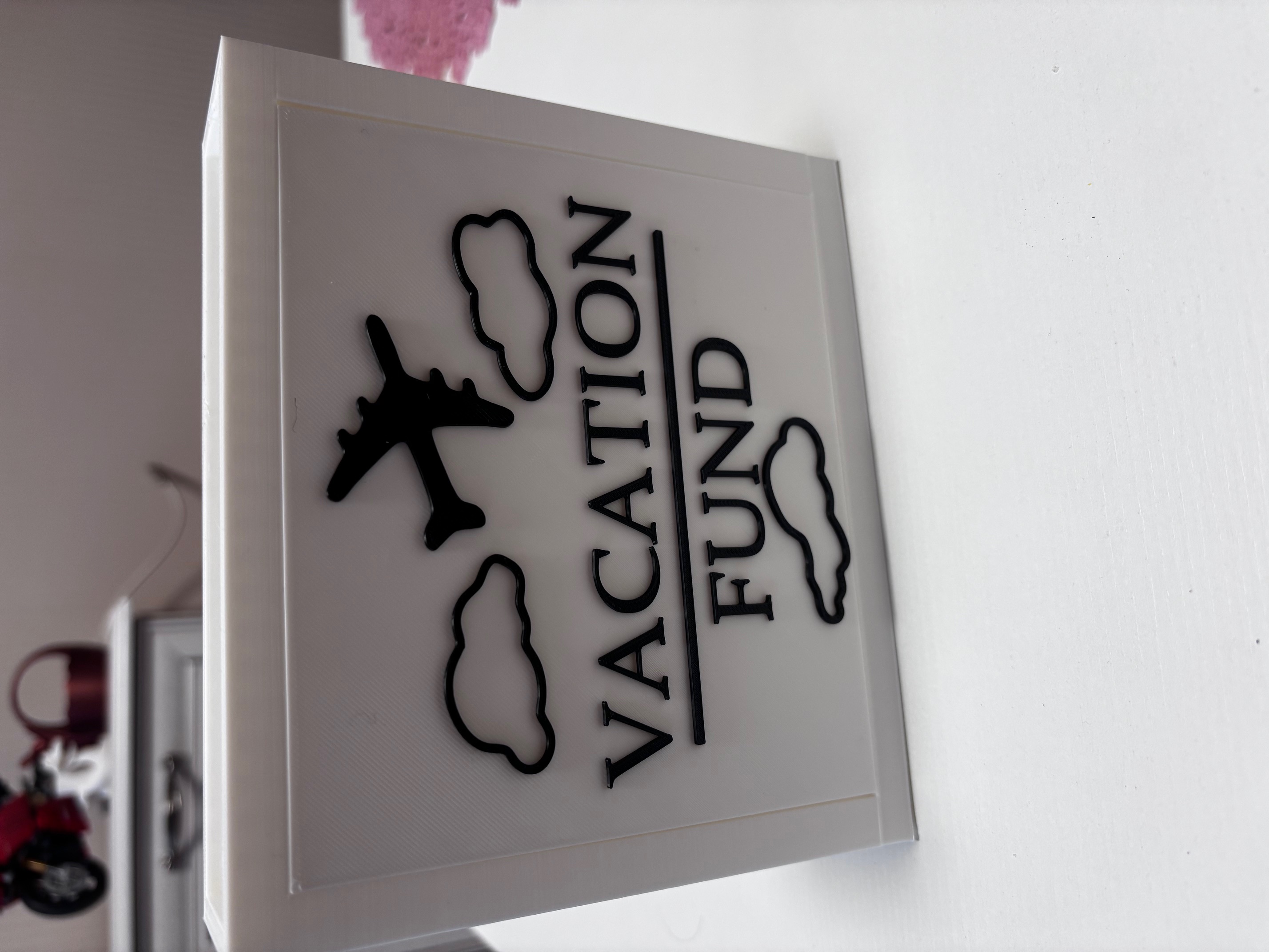 Vacation fund piggy bank money saver