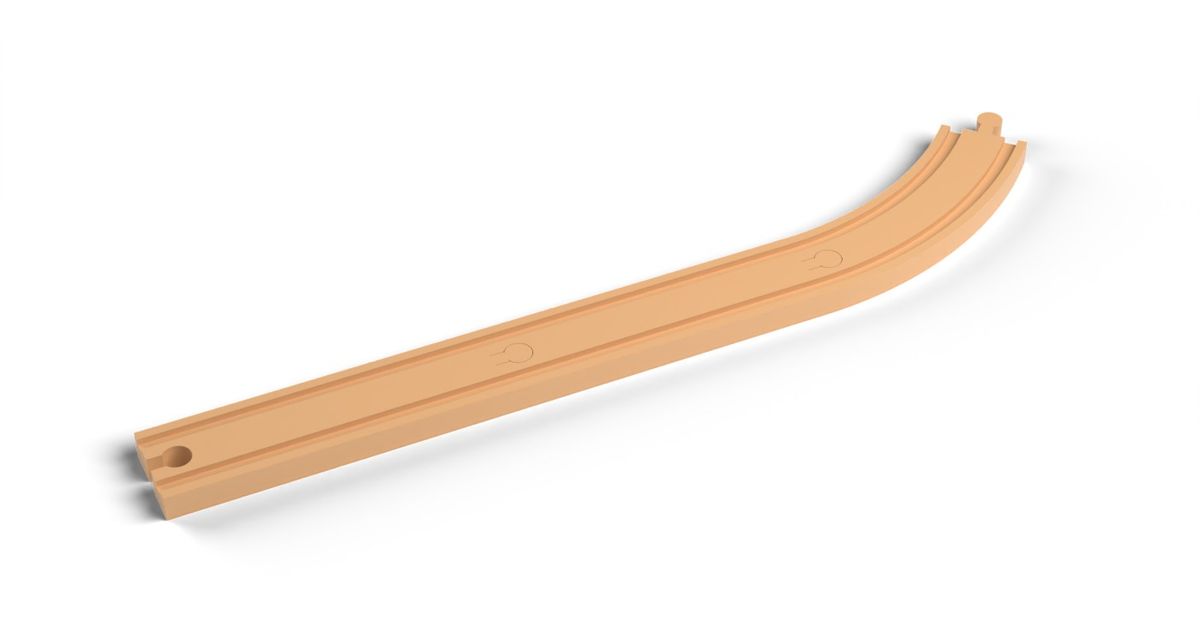 Toy Railway Track - Straights and Curve for Standard Wooden Train Sets ...