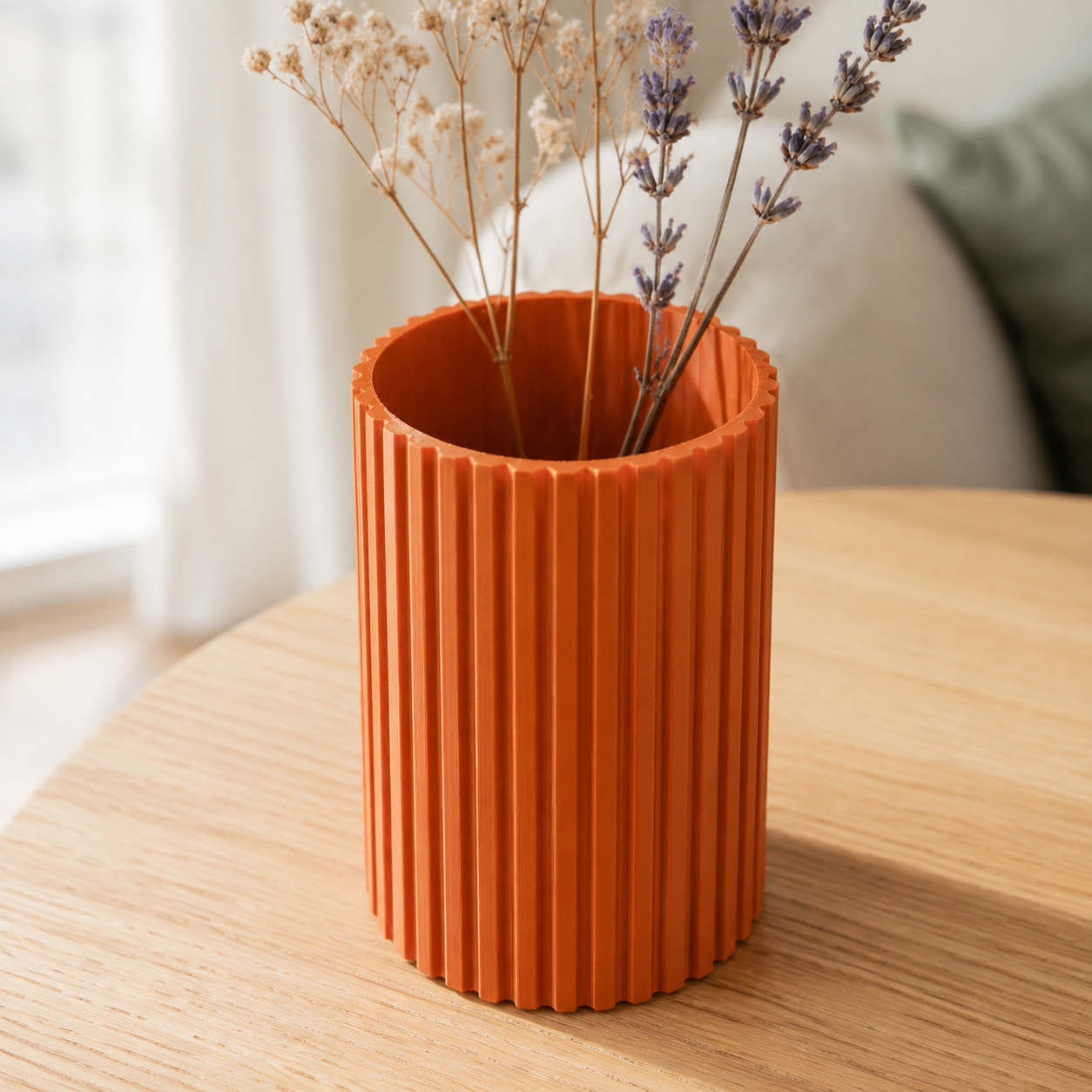 Ribbed Vase Trio - Flower Vase, Planter Cover and Pencil Pot - CC0