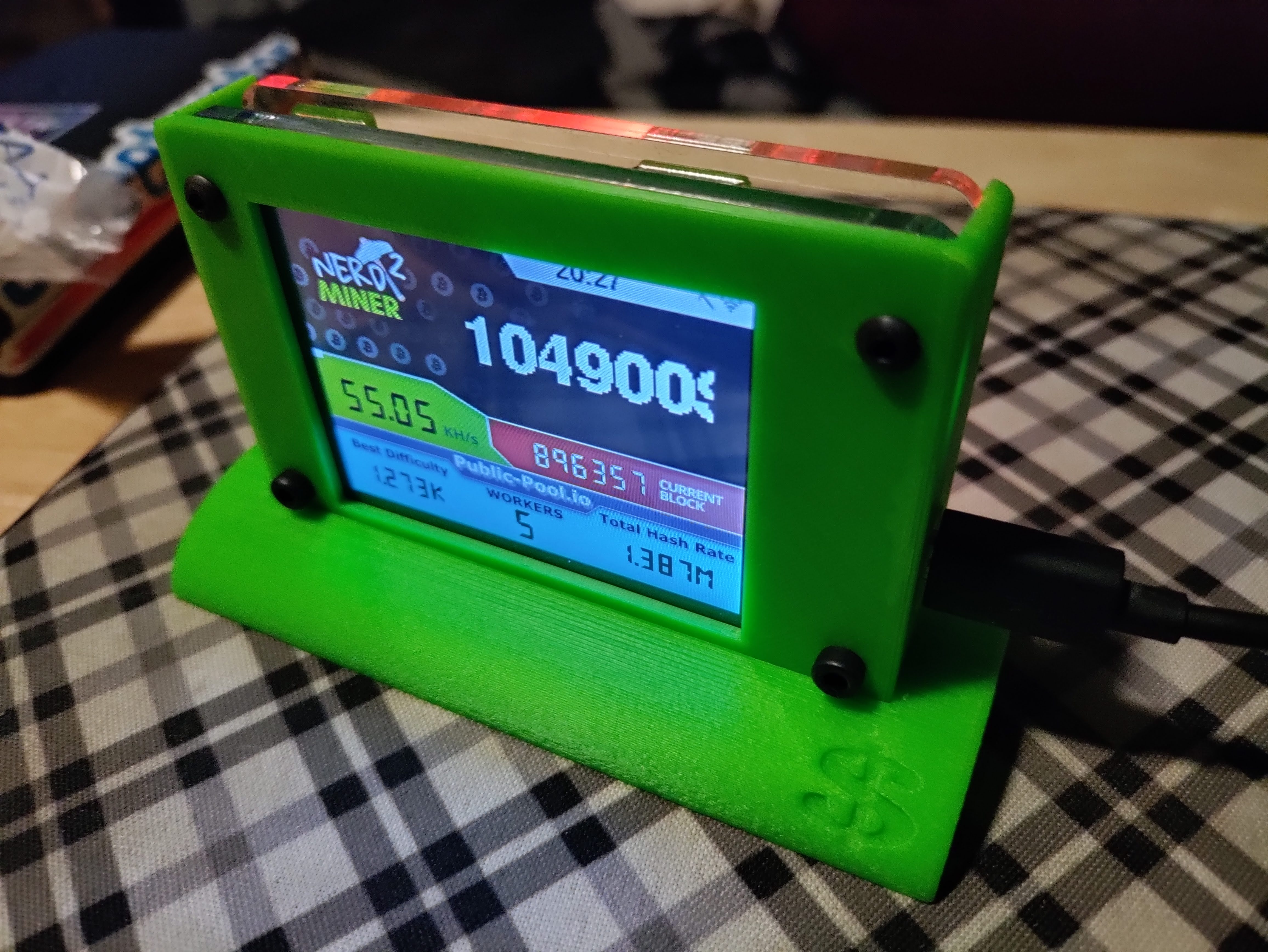 NerdMiner ESP32-2432S Case + Stand + Buttons