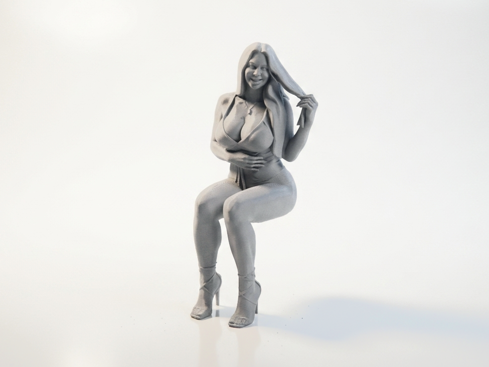 Sitting Female Figurine Adult Collectible 3D Printable