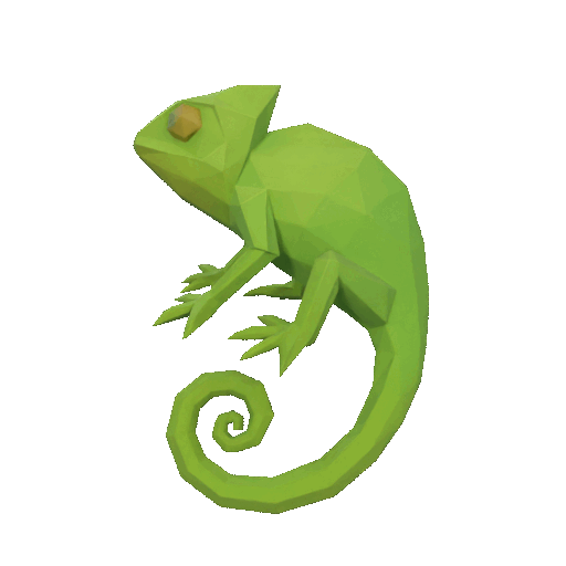 Miniatura 2 do modelo 3D Low poly chameleon