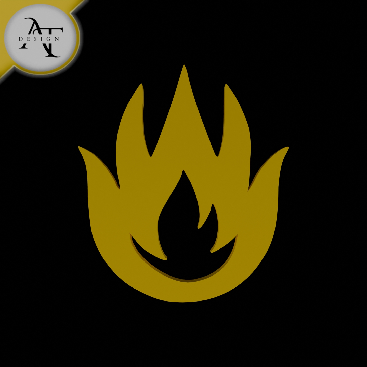 Simple Flame Symbol - 2D Art