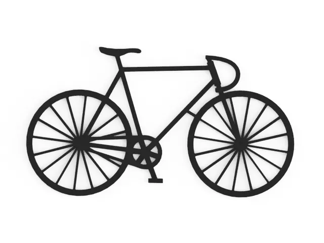 Silhouette of a fixie bike Wall Decoration