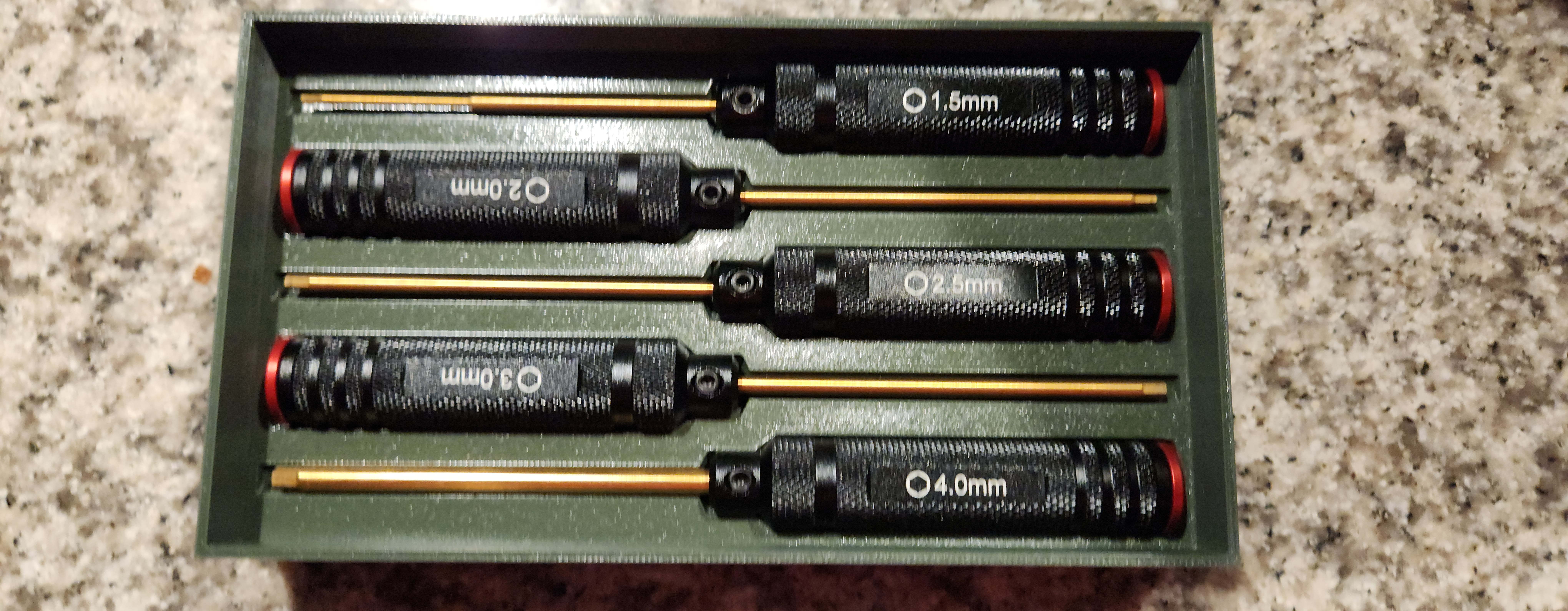 Gridfinity Tray for Fabreeko Precision Hex screw Drivers - Heavy duty Set