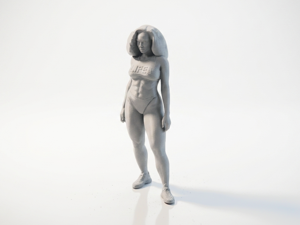 Athletic Woman Figurine Female Character 3D Printable