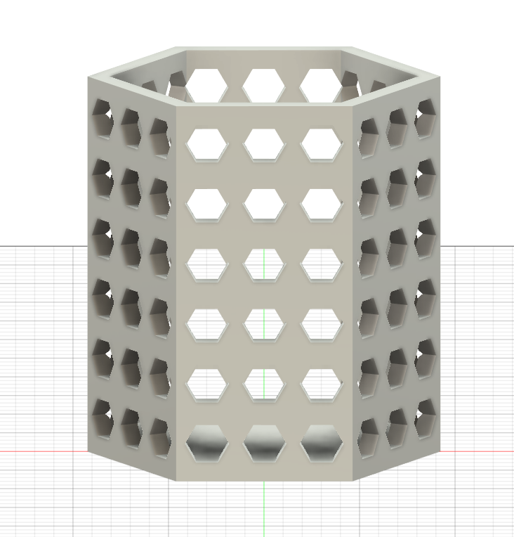 Hexagon Desk Pen Holder
