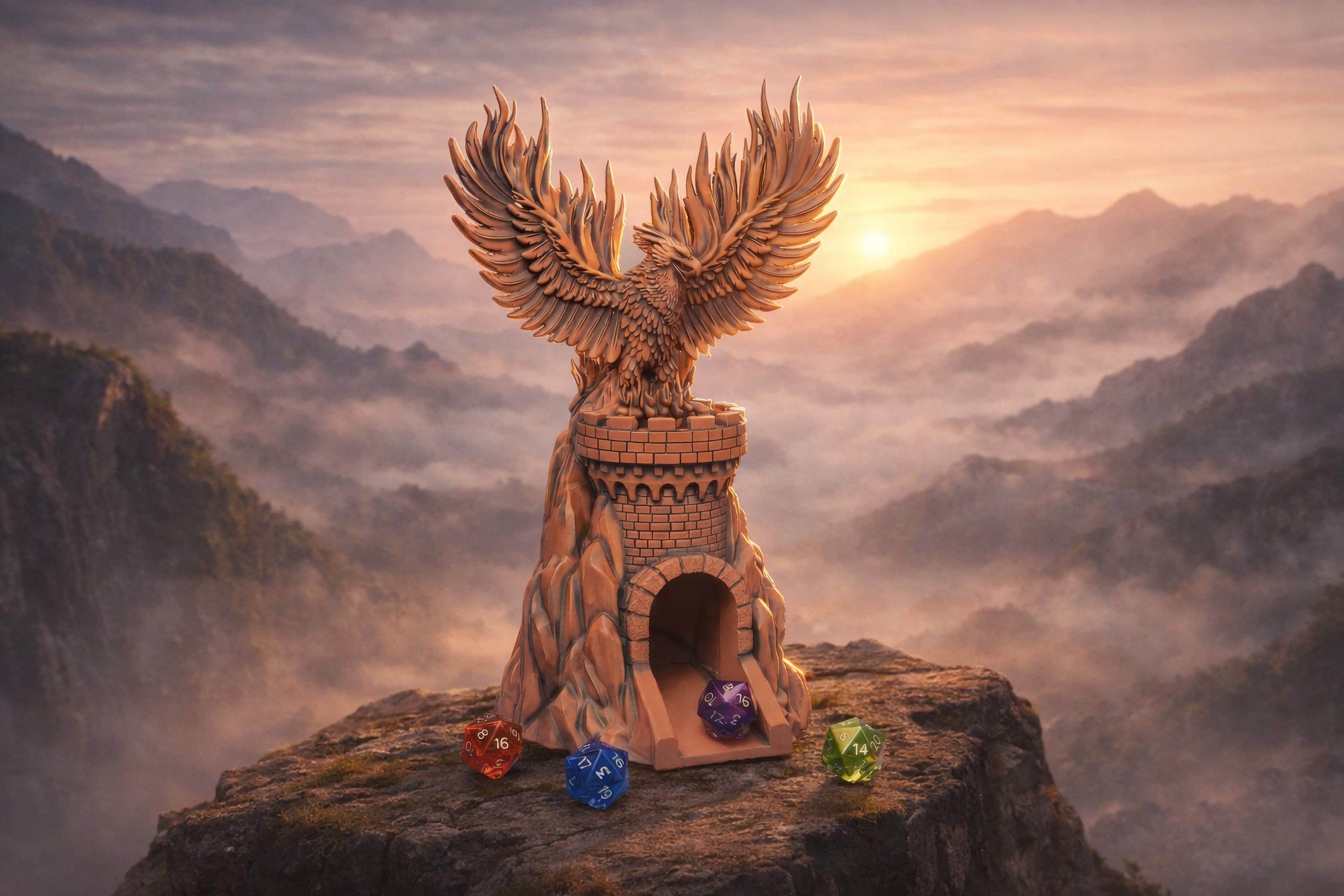 Phoenix Dice Tower_Get 70 Dice Towers on PATREON