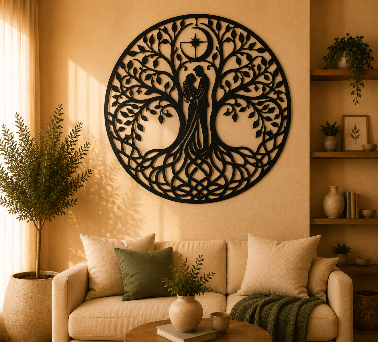 Romantic Tree of Love 2D Wall Art