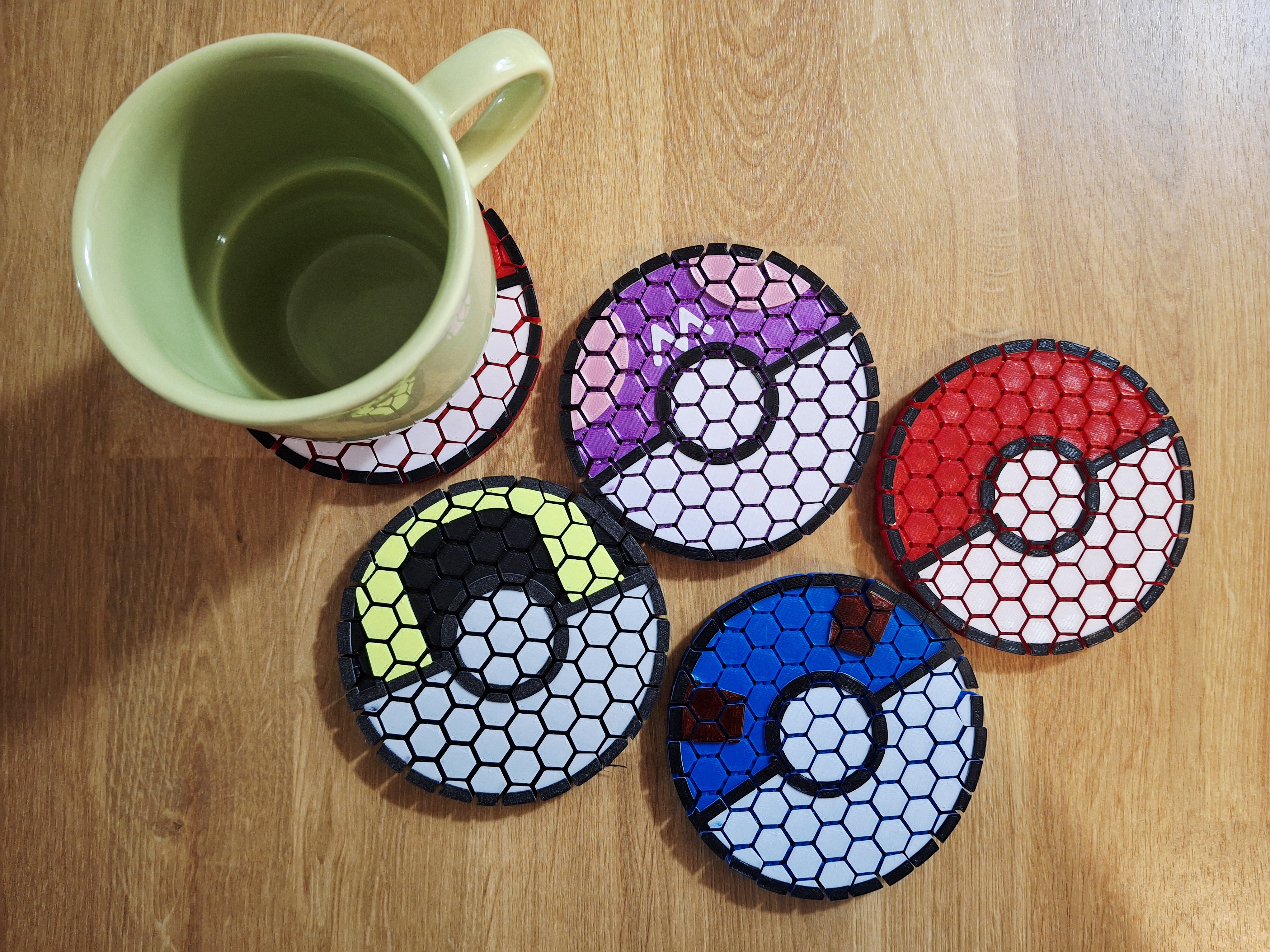 Pokéball Flexible Coasters – Gotta Print ’Em All! -No MMU