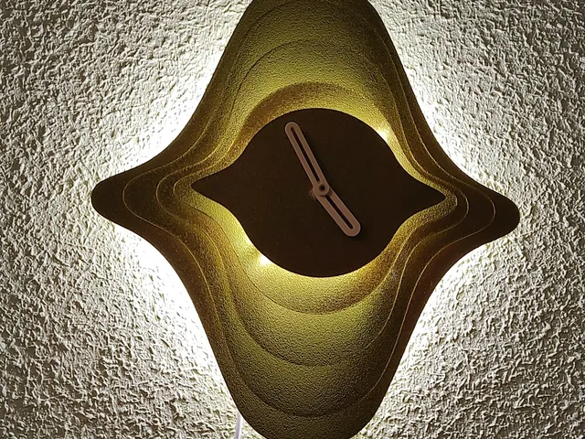 Luminous Wave Clock and Lamp
