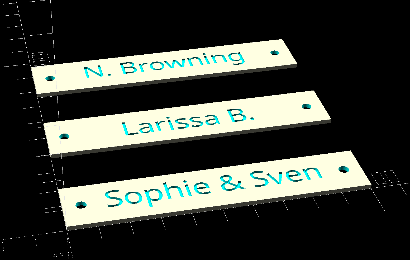 Nameplate for apartment mailboxes (parametric) — miniatura 5