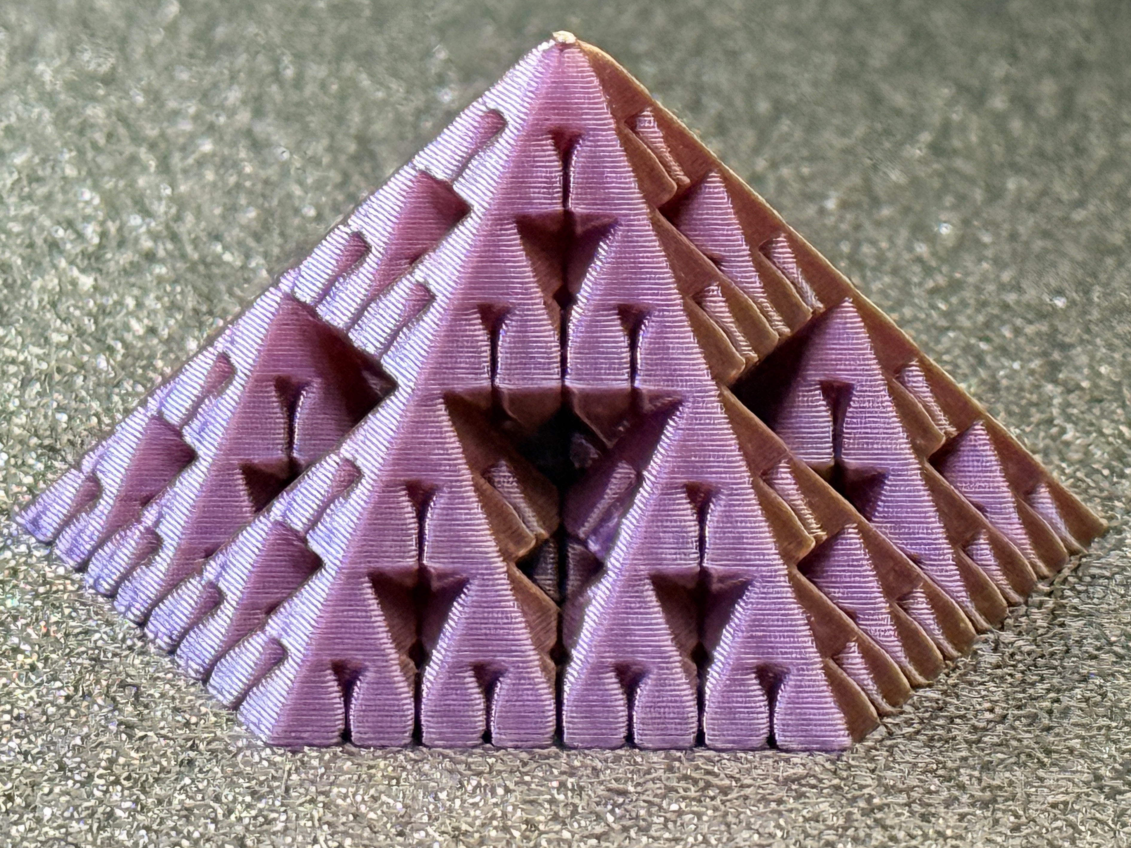 Vase Mode Hexagonal Bipyramid Fractal | Level 3 | Pyramid Version