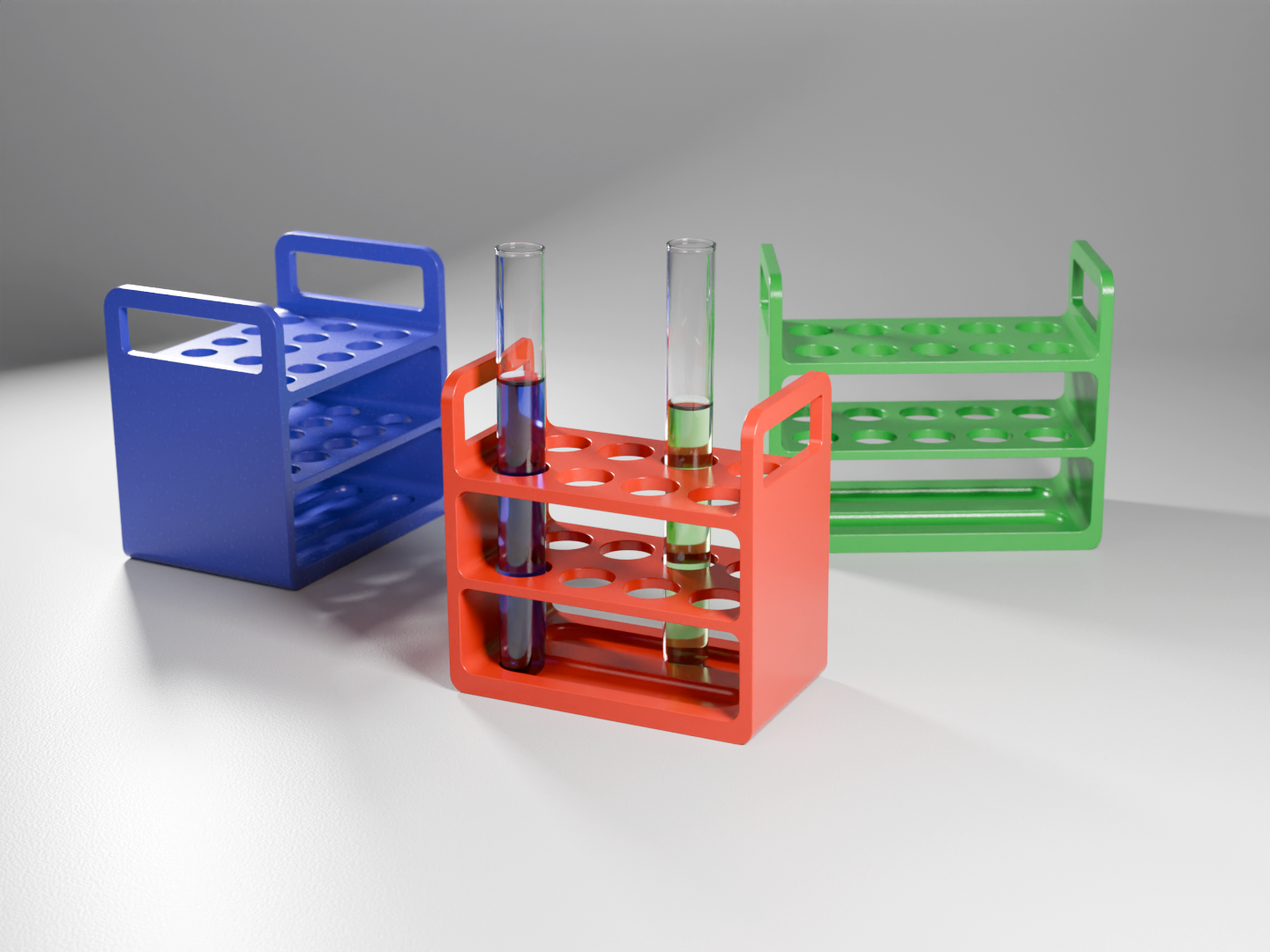 Test Tube Rack ( parametric .f3d ) 3D model