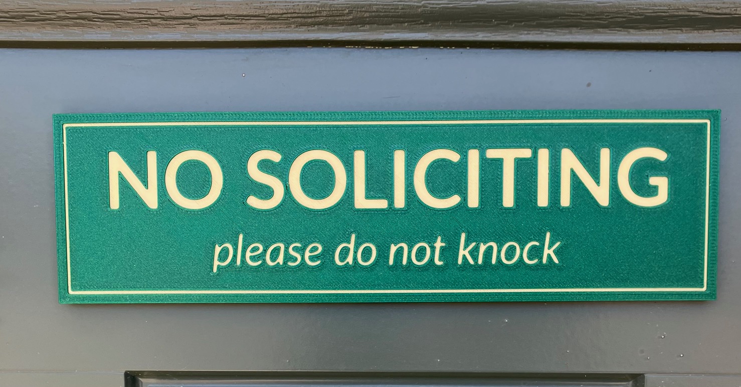 No Soliciting