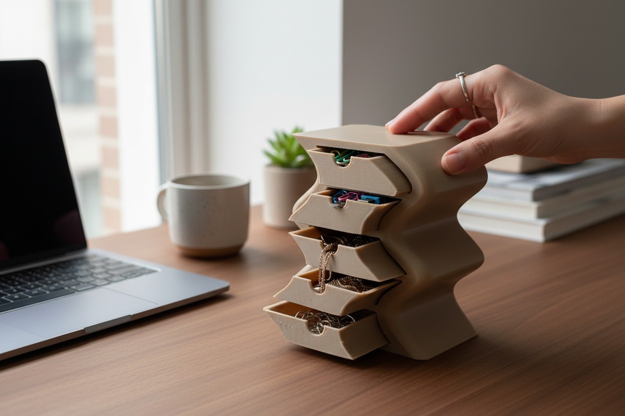 Modern Stackable Drawer Organizer – Modular Desk Storage
