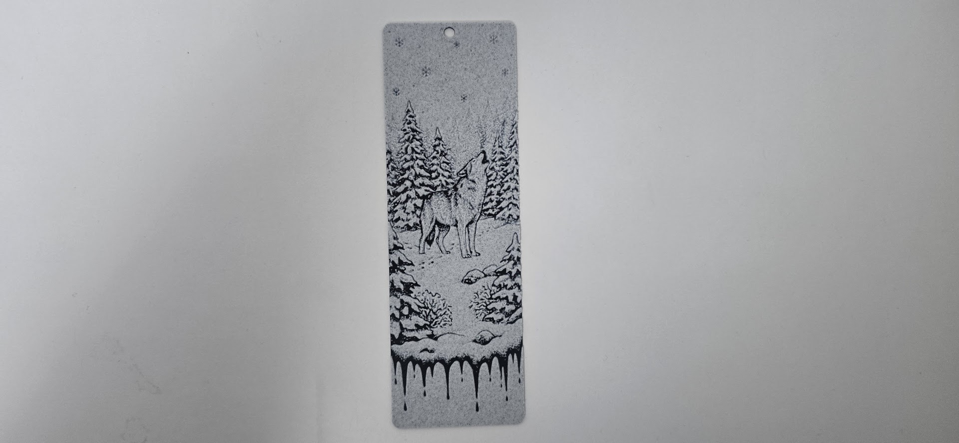 Lone Wolf Winter Forest Art Bookmark