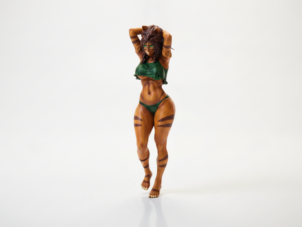 Jungle Babe Female Figure Statue 3D Printable
