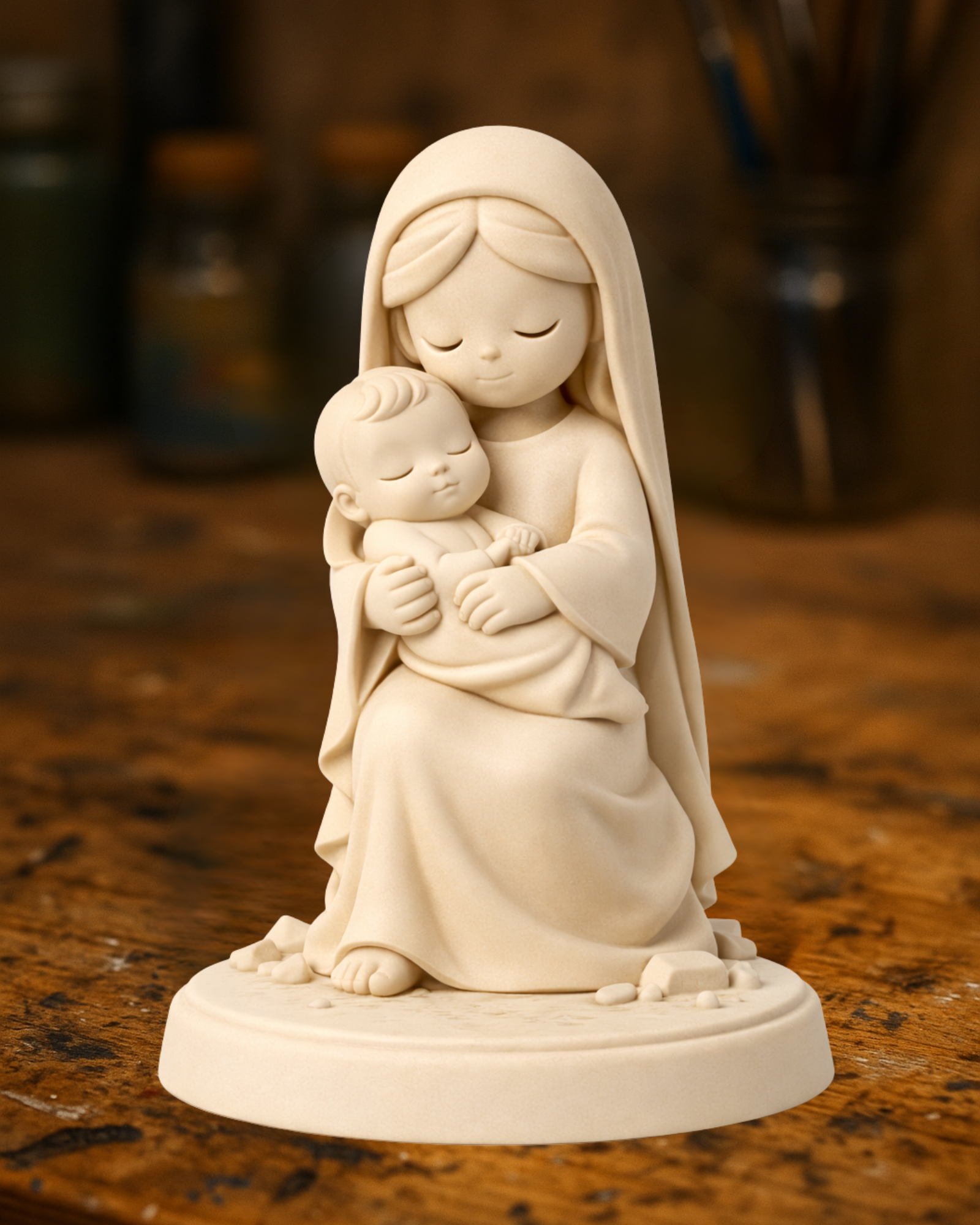 Virgin Mary with Child — Mother and Baby Statue
