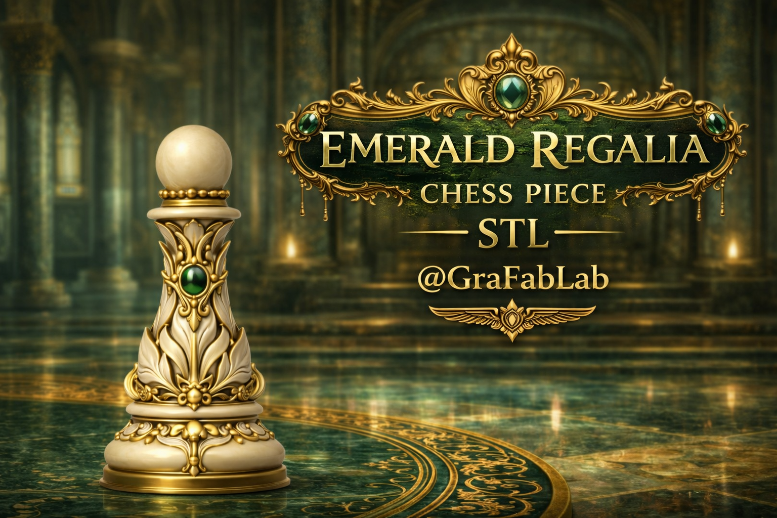 Emerald Regalia "Pawn" - chess piece