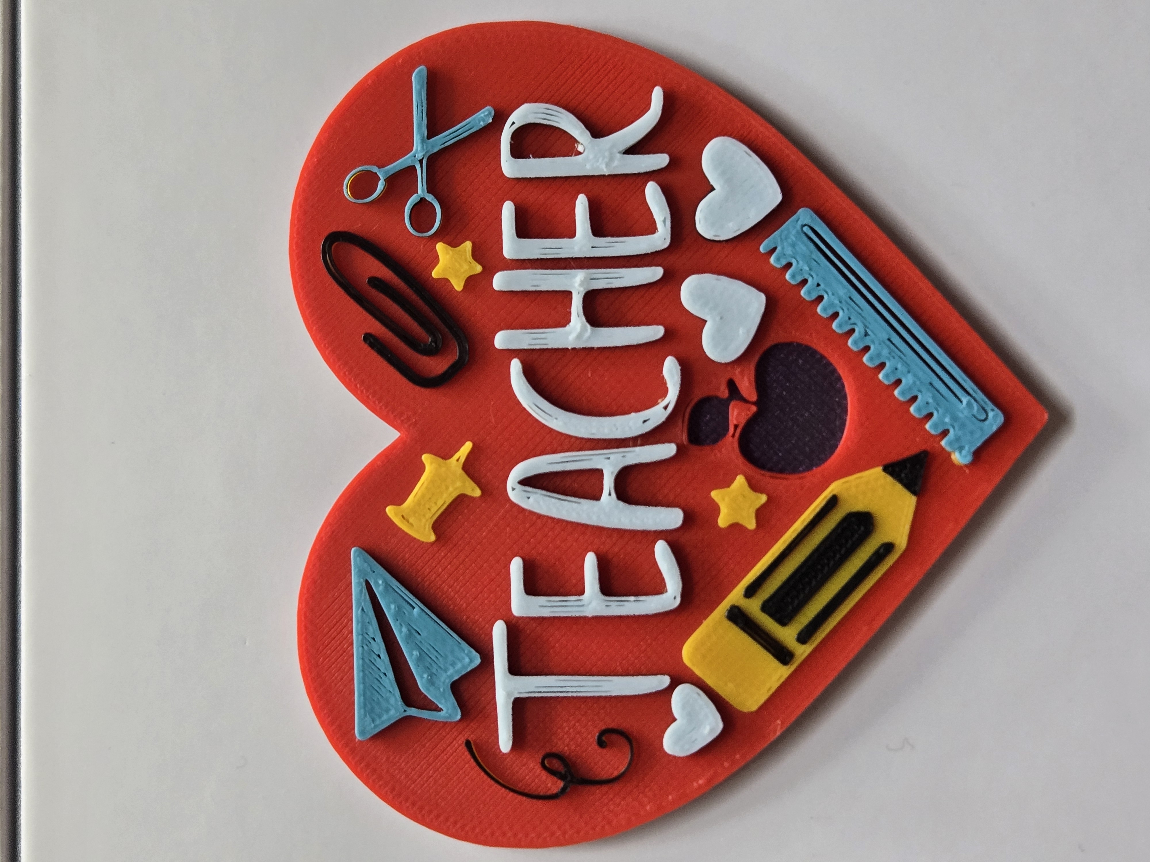 Teacher Heart Magnet 12mmx2mm - teacher appreciation gift