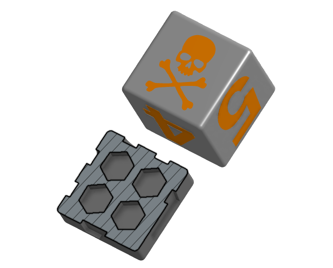 Skull-Loaded D6 – Hollow Biased Cursed Dice