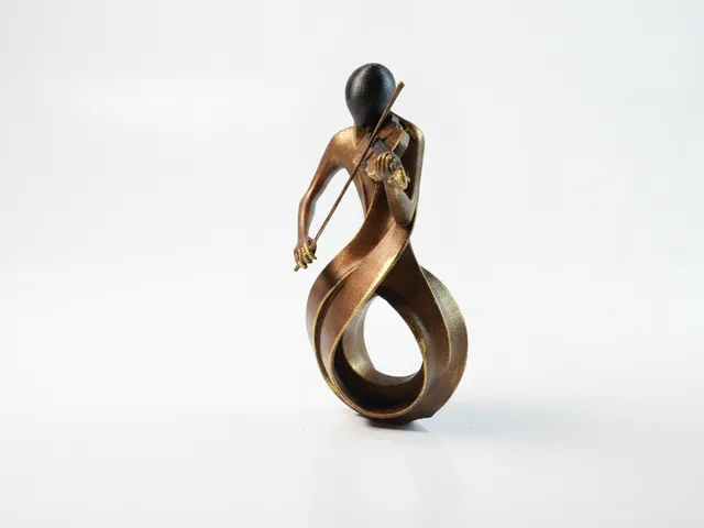 Violinist Sculpture Elegant Music Art 3D Printable