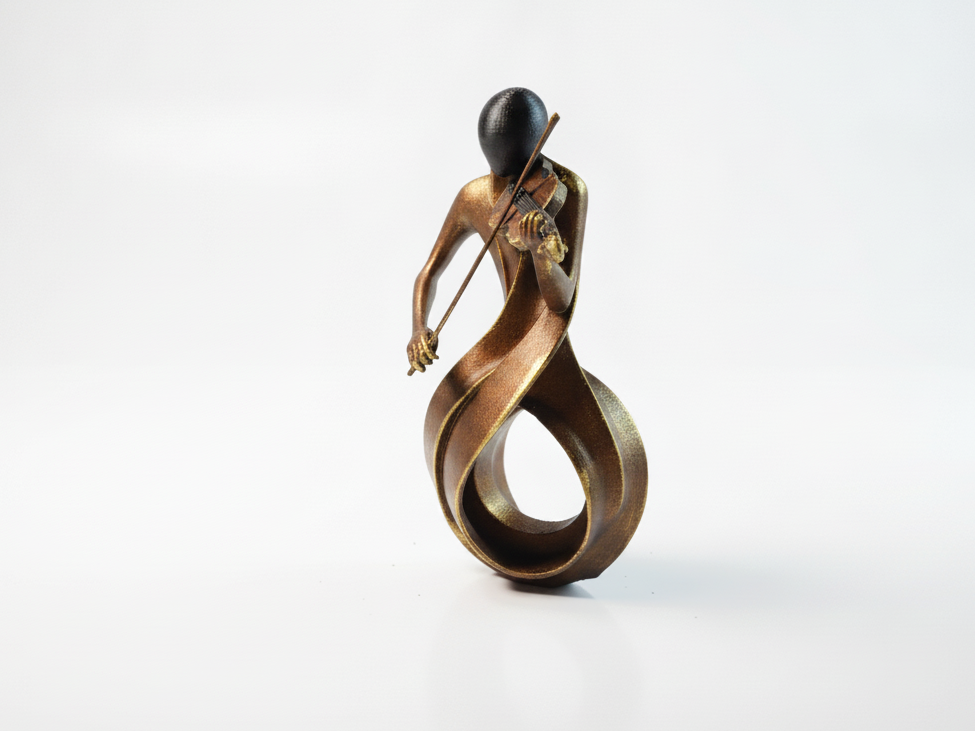 Violinist Sculpture Elegant Music Art 3D Printable