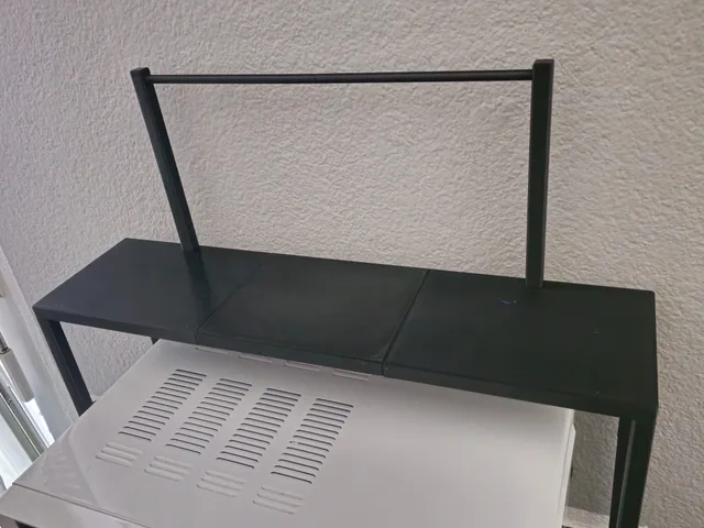 Microwave Shelf with Hanging Bar – More Storage & Organization