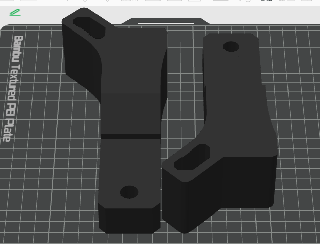 packout arm with mounting hole