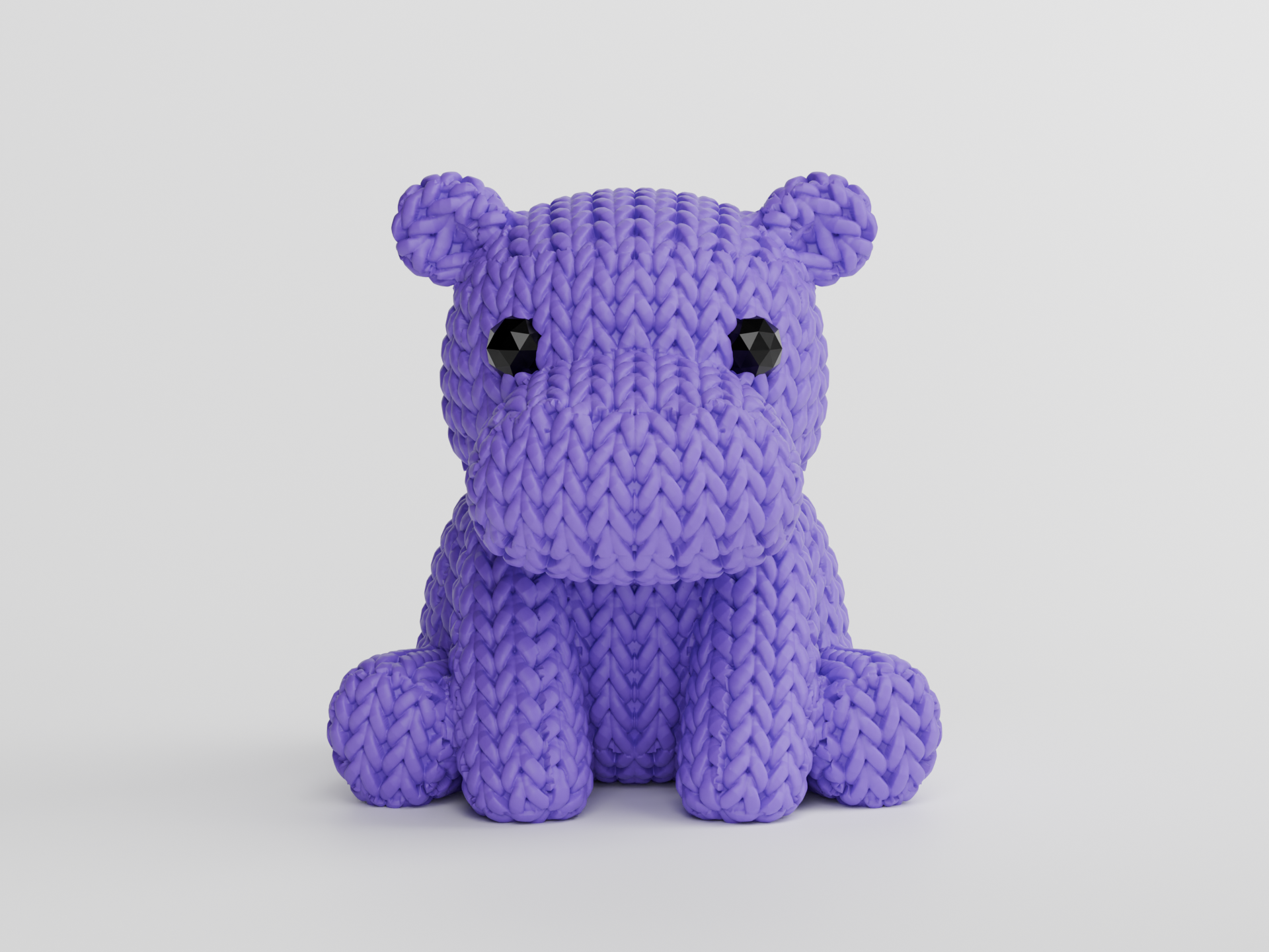 Knitted Hippo