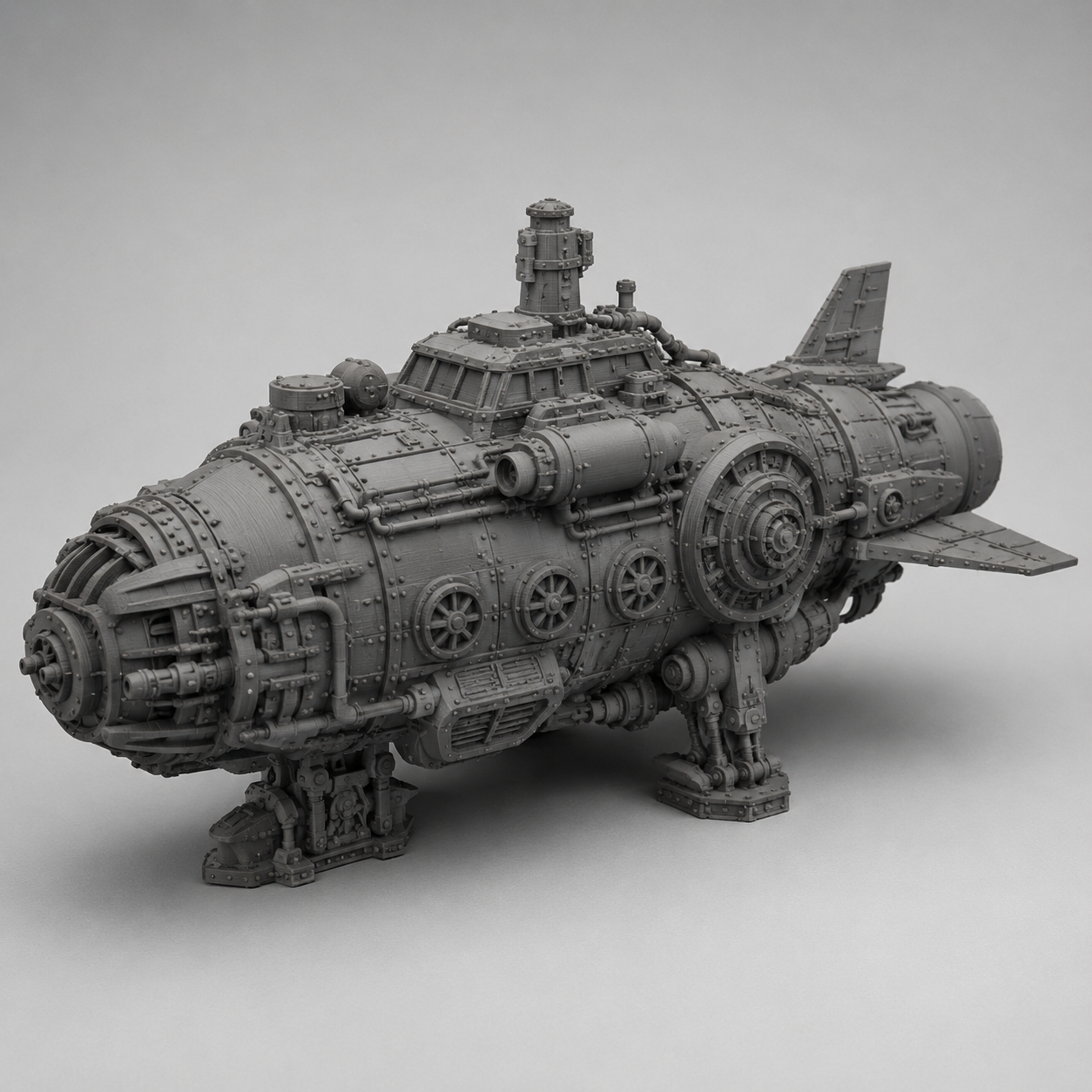 Industrielles Steampunk-Raumschiff-Modell/Industrial Steampunk spacecraft model