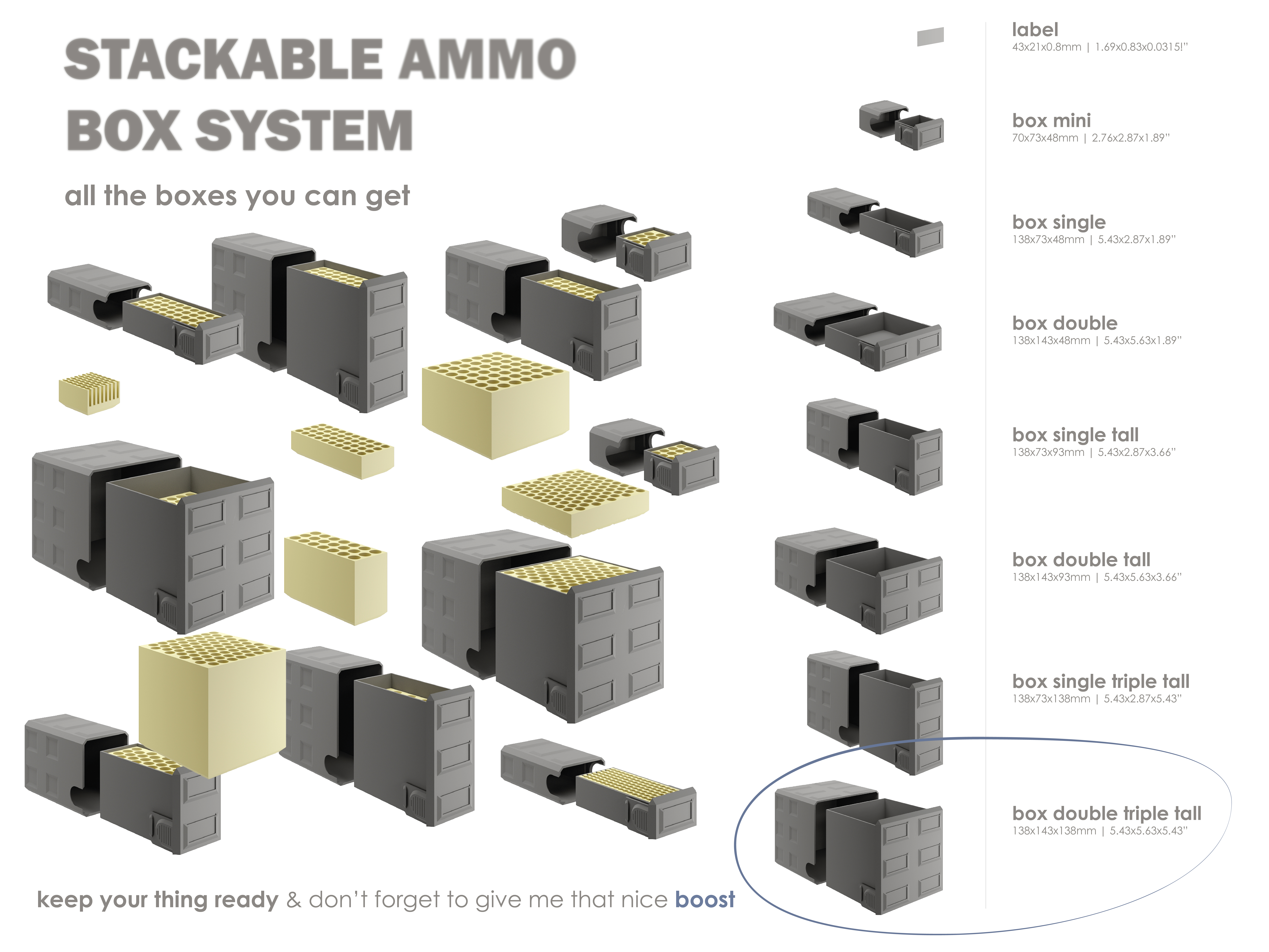 Stackable Box Basic Double Triple Tall — miniatura 5