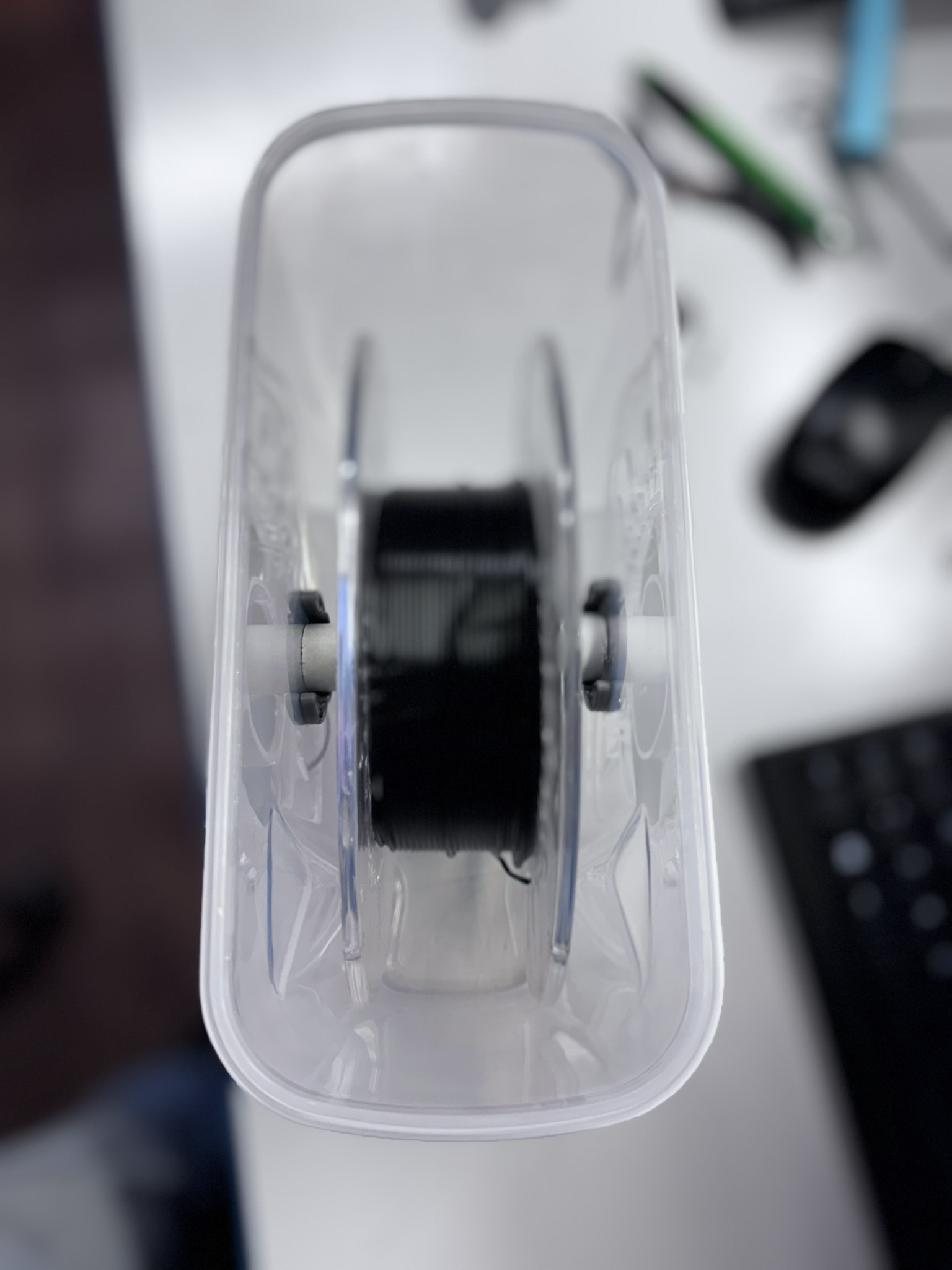 Cereal Container Filament Drybox – Ø20mm Axle – Adjustable Height – PTFE Feed Port — thumbnail 3