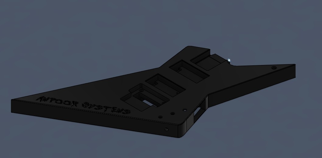 Explorer Style Guitar Body V5 1:1 Full Scale — miniatura 2