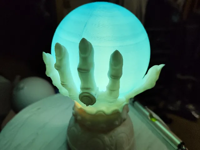 Chrystal ball lamp with new shade
