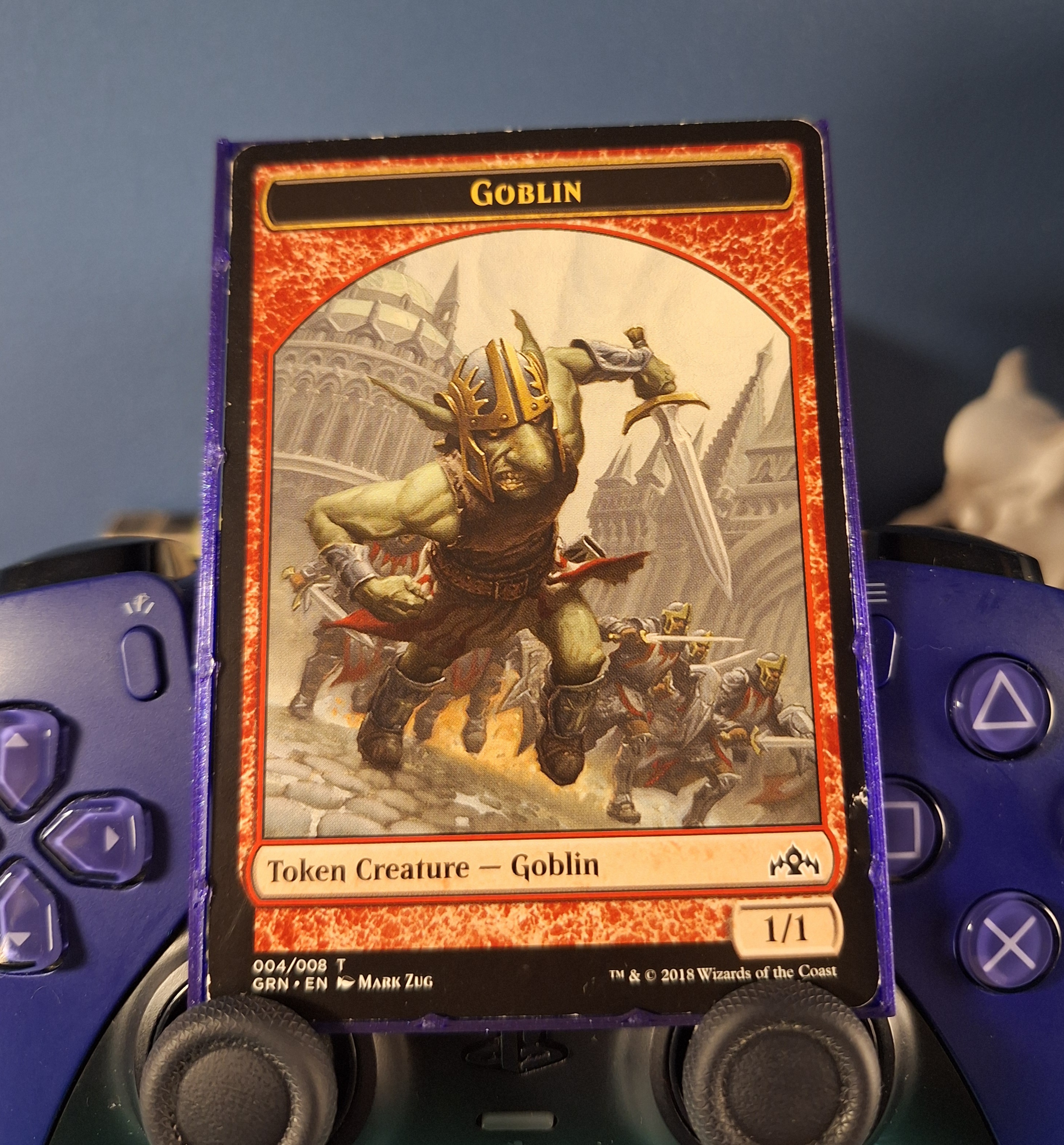 Trading card display with wall mount